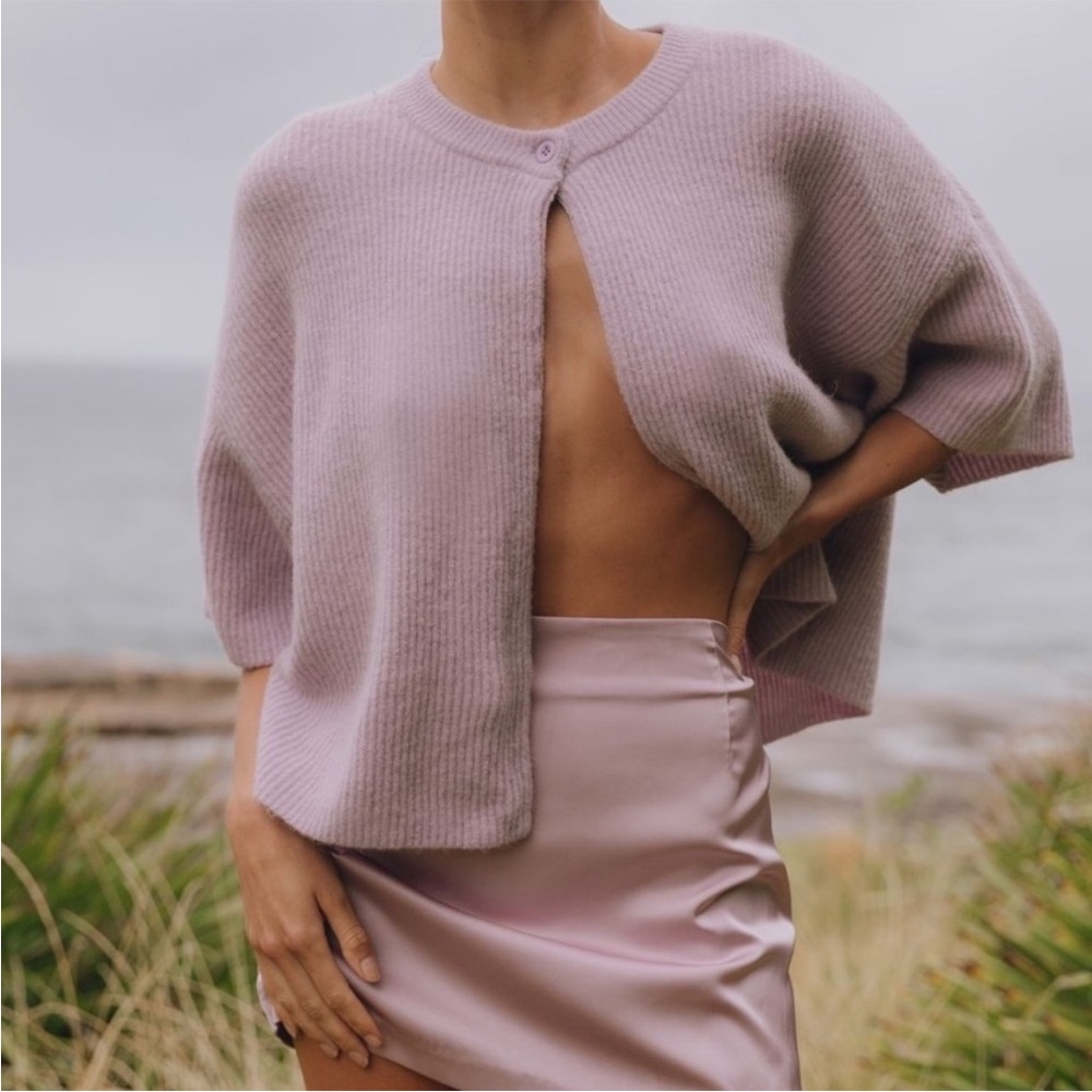 Daily Drills Sz XS/S Single Button Cardigan - Lavender